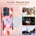 2 x LISEVOfor Moto G Power 2025 Case - for Motorola Moto G Play 2025 Case Compatible with MagSafe Women Cute Girls Magnetic Protective Phone Cover Girly Kawaii Strawberry Heavy Duty Shockproof
