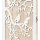 Key Storage Box, Vintage Carving, 20x7x26.4cm, Wooden Key Ring Holder Lock Boxs Wall Mount, Wooden Keys Box, Warm Rustic Appeal, For Hallway, Bedroom, Patio