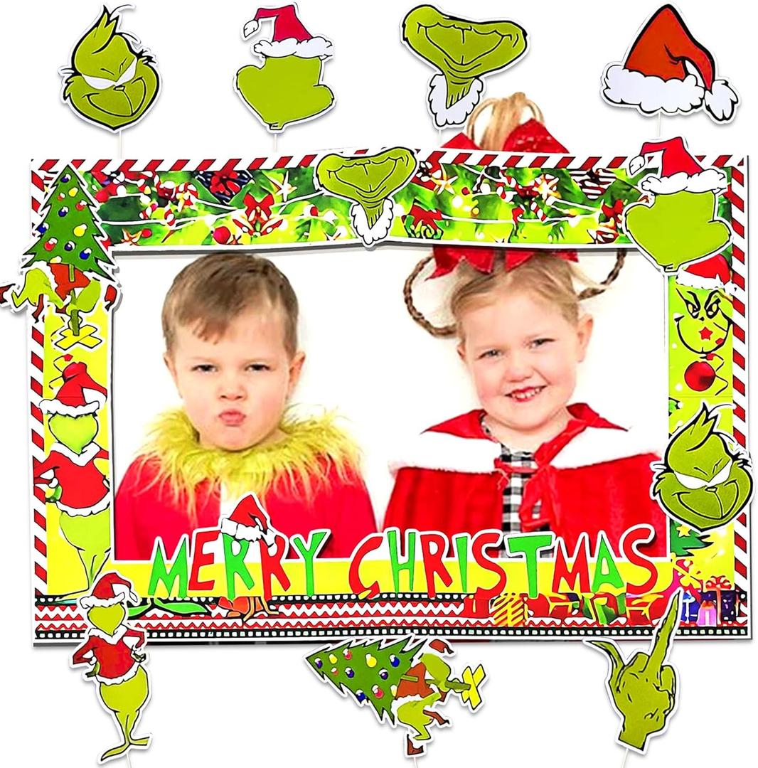 JeVenis Merry Christmas Party Booth Props Frame Merry Christmas Game Decoration Chirstmas Party Decoration Chirstmas Party Supplies