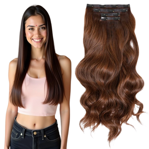 21” Brown Hair Extensions, 4 Pieces