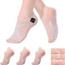 BRISIRA Pilates Socks with Grips Women Non Slip Grippy Yoga Socks Coolmax Bamboo Viscose Compression Barre Hospital Barefoot, L