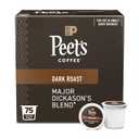 Peet's Coffee, Dark Roast Single Serve Coffee Pods - Major Dickason's Blend 75 Count (1 Box of 75 Pods)