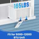Heavy Duty Window Air Conditioner Support Bracket: Up to 165 lbs Support for 5000-12000 BTU Units, Upgraded Anti-Slip Design with Level, Drill-Required for Apartments/Houses, 1 Pack