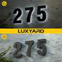 Backlit LED House Numbers 7", Stainless Steel Hand-Polished for House Address Signs, Modern House Numbers 7 Inch,Low-Voltage, Waterproof Corrosion Resistant (7 Inch Black 0)