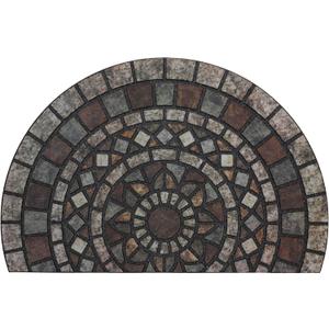 Mohawk Home Entryway Door Mat 2' x 3' All Weather Doormat Outdoor Non Slip Recycled Rubber, Mosaic Mythos Stone Slice