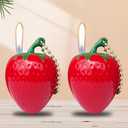 2(Pcs) Cartoon Pink Red Cool,Butane Jet Torch Lighter,Refillable Windproof Flame Lighters,Adjustable,BBQ Candles Camping (No Gas)