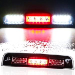 Third Brake Light High Mount Stop Tail Light Assembly for Dodge Ram 2009-2017/1500 2010-17 2500 3500 Cargo (Chroming Housing+Clear Lens)