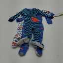 Simple Joys by Carter's Toddlers and Baby Boys' Snug-Fit Footed Cotton Pajamas, Pack of 3 (6-9 Months, Blue Sea Life/Navy Stripe/White Cars)