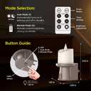 2-in-1 Plug in Night Light (2 Pack) - Dual Mode: Auto Sensor & Remote Timer - Boho Neutral Beige Candle Nightlight for Nursery, Bedroom, Bathroom Aesthetic (Taupe, 2 Pack)