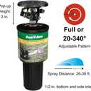 Rain Bird LG-3 Low Gallonage Pop-up Impact Lawn Sprinkler, Adjustable 20 - 360 Pattern, 26' - 36' Spray Distance