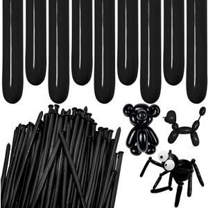 Black Long Balloons Premium 260 Twisting Balloons Animals Magic for Birthday Kids Wedding Party Supply 100pcs