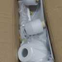 3 Light Plug in Track Lighting Kit,Modern Plug in Ceiling Light Fixture,16.4ft Cord,3 Way Ceiling Spot Lighting,Flexibly Rotatable Light Head (White)