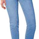 GRAPENT Womens Straight Leg Jeans Blue Jeans for Women Crop Straight for Women High Waisted Pants Stretch Leg Womens Cropped Seaside Blue Size Large US 12 to 14