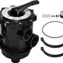 SP071620T Multi-Port Sand Filter Valve, 2" Plumbing Control Valve Compatible with Hayward Pro Series Sand Filter S310T2, S270T2, S310T2, S360T2 Vari-Flo Valve Top Mount, Clamp & O-Ring