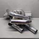 MOOSUN Universal 3" Inch Aluminum Intercooler Piping U-Pipe Kit with Coupler Black and T-Clamps