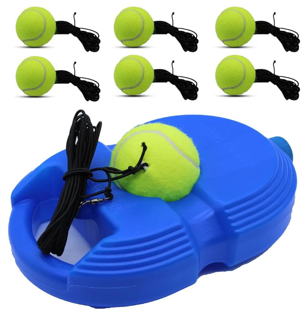 Magicorange Tennis Trainer Rebound Ball with 6 String Balls, Solo Tennis Training Equipment for Self Tennis Pracitce Training for Beginner