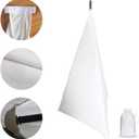 2Pcs Floor Speaker Stand Cover Stretchable Spandex 3 Sided Triangular DJ Support Floor Speaker Tripod Support Stands Tripod Scrim Covers for Weddings Banquets Events White (2)