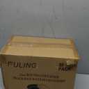 FULING 24 oz 50 ct Round Meal Prep Food Storage Containers with Lids To Go Plastic Lunch Plan Box Disposable Take Out Bowls Black BPA Free Reusable Durable Stackable Microwave Freezer Dishwasher Safe