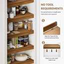 Gashell Wire Shelf Covers, Bamboo Wire Rack Covers for Pantry, Closet (4pcs, 37" W x 16" D)