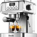 ILAVIE Espresso Machine 20 Bar, Espresso Maker with Steam Milk Frother Espresso Coffee Machine with 60oz Removable Water Tank for Lattle, Cappuccino, Stainless Steel