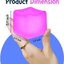 Stress Cube. Fidget Toys for Kids & Adults. Sensory Squeeze Toy- Non-Toxic, BPA-Free & Hypoallergenic - Squishy Cube Anxiety & Stress Reliever for Home, Office & School 2.17in (Purple)