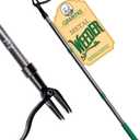 Grampa's Metal Weeder - Stand Up Weed Puller Tool with Steel Long Handle - Made with All Steel Handle & 4-Claw Steel Head - Easily Remove Weeds Without Bending, Pulling, or Kneeling (Green)
