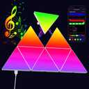 8 PCS Triangle Light Panels  Smart RGB Gaming Triangle LED Lights with App & Music Sync  Bedroom Lamp, Wall Art, Essentials, Playroom & Home Deco