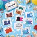 ReliThick 22 Pcs Happy Birthday Gift Card Holder and Box, Personalized Graduation Gift Care Package for Party Favors(Blue)