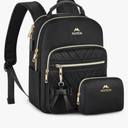 MATEIN Mini Backpack for Women, Waterproof Stylish Daypack Purse Shoulder Bag with USB Charging Port, Lightweight Small Casual Daily Travel Backpack, Lady Girls Gifts for Work School, 2pcs Sets, Black