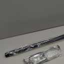 Ivilon Drapery Window Curtain Rod - End Cap Style Design 1 Inch Pole. 48 to 86 Inch Color Black