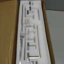 Bathroom Hardware Set 20 Piece Brush Nickel Bathroom Accessories Set SUS304 Towel Bar Set Includes 4 Towel Bar 24 Inch+4 Towel Holder+4 Toilet Paper Holder+8 Towel Hooks (20, Brushed Nickel, 24 Inch)