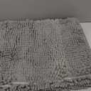 LOCHAS Luxury Bathroom Rug Shaggy Bath Mat 24 x 60 Inch, Washable Non Slip Bath Rugs for Bathroom Shower, Soft Plush Chenille Absorbent Carpets Mats, Gray
