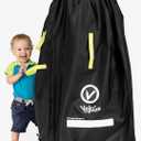 V VOLKGO Super Extra Large Stroller Bag for Airplane with Padded Backpack Shoulder Straps, Double Stroller Cover for Air Travel, Jogger & Carrier - Fits All, Gate Check Bag, Waterproof Travel Cover.