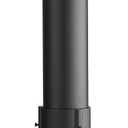 Outdoor Post Light Pole with Base, HWH Outside Lamp Post Accessories, Black Aluminum Mounting Pole and Base for Exterior Pathway Patio Garage Yard Garden, 5HW39PA BK