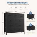 DUMOS Dresser for Bedroom, 9 Drawers Fabric Storage Organizer, 11.8"D x 39.4"W x 39.4"H