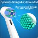 8 Pack Replacement Heads Compatible with Oral B iO Toothbrushes, Brush Heads for Oral-B iO 2/3/4/5/6/7/8/9/10/7G Series, with Covers, Black+White