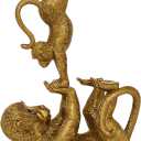 Deco 79 Polystone Monkey Decorative Sculpture Home Decor Statue, Accent Figurine 8" x 3" x 11", Gold