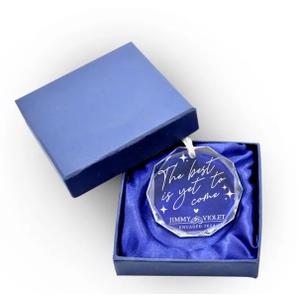 Pack of 4 Engagement Gifts for Couples  Newly Engaged Gifts for Her, Bride  Just Engaged Glass Christmas Ornament