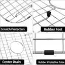 Stainless Steel Sink Protector Grid 26-1/16" x 14-1/16" (Centered Drain)