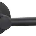 Amazon Basics Contemporary Madison Passage Door Lever, Easy Installation, Matte Black, 1-Pack