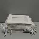 BallHull 24 Pcs White Kraft Paper Gift Bags with Transparent Window, 9.84"x7.0"x5.12" Kraft Shopping Bags with Handles for Bouquet Christmas Birthdays Festivals Party Weddings Wrapping