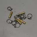 Zhengmy 12 Pcs Hose Repair Connectors with Claps Brass Garden Hose Repair Kit Fitting(3/8-1/2 Inch)