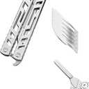 Pocket Knife for Men, Scalpel Knife Blade Holder (5 Blades Included), Small EDC Utility Box Cutter