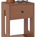 Modern Night Stand Mid Century Walnut Bedside End Table for Bedroom