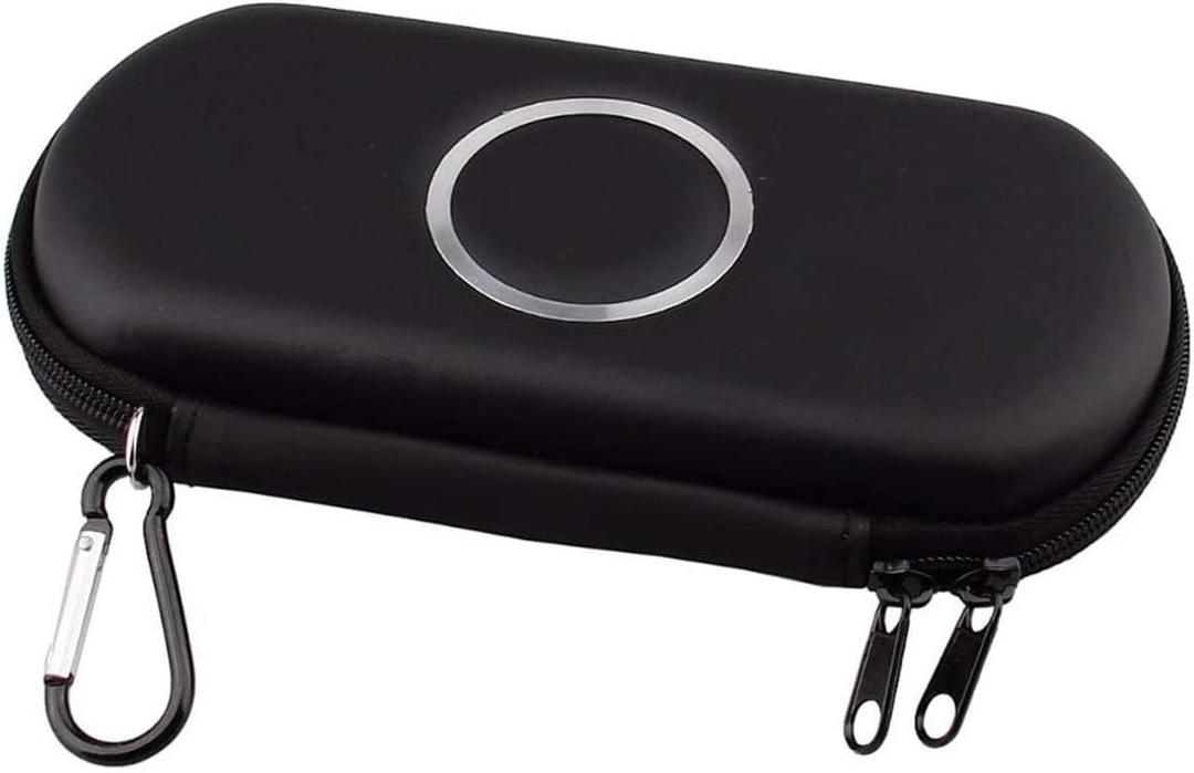 PSP Carring Case Portable Travel Pouch Cover Zipper Bag Compatible for Sony PSP 1000 2000 3000 Game Console (Black)