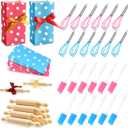48 Pcs Kids Mini Baking Sets for Real Cooking Games Prize Party Favors, with Spatula, Rolling Pin, Whisk, Gift Bags for Baking Cooking Party Class