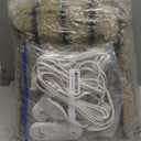 Homemate Heated Blanket Electric Throw - 50"x60" Heating Blanket Throw 1/2/4/6/8 Hours Auto-Off 10 Heat Levels Over-Heat Protection Luxury 800 GSM Faux Fur 200 GSM Sherpa ETL Certification (28 - Dark Beige)