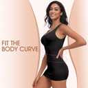 Tummy Control Shapewear for Women  Compression Body Shaper Workout Tank Tops Seamless Square Neck Slimming Camisole (Beige, XL)