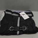 FUAMEY Dog Coat for Large Dogs,Waterproof Dog Winter Jacket with Harness Built in Puppy Cold Weather Coats Reflective Pet Vest with Zipper Warm Fleece Dogs Snowsuit Windproof Black XL (XL(chest:30in)