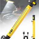 Magnetic Work Light, 3000LM LED Light Bar, 5200mAh Rechargeable Magnetic Underhood Work Light with Hooks, Cordless Battery Powered Mechanic Light for Inspection Workshop Emergency, 4 Lighting Modes